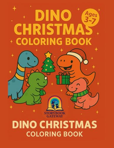 Dino Christmas Coloring Book cover