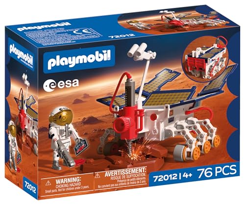 (-35%) PLAYMOBIL Space ESA Mars-Erkundungsrover | Astronaut - Fahrbarer Rover mit Bohrer & Solarpaneelen | Hochwertiges Weltraum Spielzeug Set für Kinder ab 4 Jahren | 72012