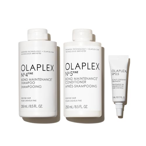 OLAPLEX Wash & Shine FINE Hair Kit | Shampoo & Conditioner, Scalp Treatment