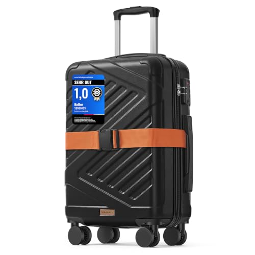 🔥 STARKER PREIS 12,00€ Coupon! SONGMICS Koffer, Hartschalenkoffer mit TSA-Schloss, ABS-Trolley, 55 cm