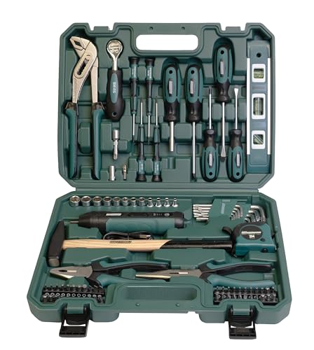 🔥 SELTEN SO GÜNSTIG (-42%) Brüder Mannesmann Werkzeugkoffer 85-tlg. mit Akku-Stabschrauber 3,6 V LI-Ion, LED-Licht | inkl. Steckschlüssel, 44 Bits, Zangen & Schraubendreher - für Heimwerker & Profis | M29094