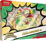 Pokémon: Colección Mega-Meganium ex de Megaevolución-Héroes Ascendentes (1 Carta holográfica de promoción, 1 Carta de Gran tamaño con Efecto 3D y 4 Sobres de Mejora)