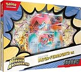 Pokémon: Colección Mega-Feraligatr ex de Megaevolución-Héroes Ascendentes (1 Carta holográfica de promoción, 1 Carta de Gran tamaño con Efecto 3D y 4 Sobres de Mejora)