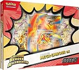 Pokémon: Colección Mega-Emboar ex de Megaevolución-Héroes Ascendentes (1 Carta holográfica de promoción, 1 Carta de Gran tamaño con Efecto 3D y 4 Sobres de Mejora)