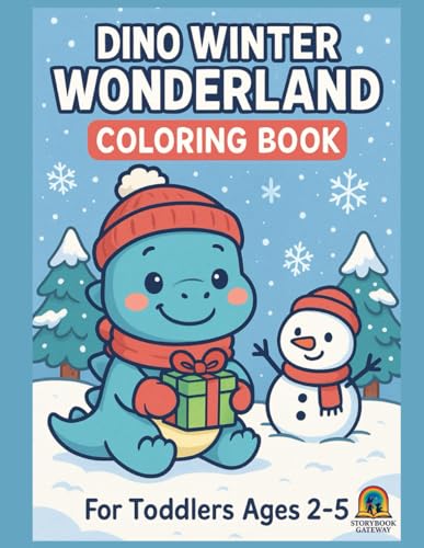 Dino Winter Wonderland Coloring Book cover