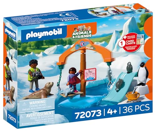(-35%) PLAYMOBIL | Animals & Friends | Zoo EIS-Expedition | Pinguine und Robben mit Futter-Karussell | Kinder Spielzeug ab 4 Jahren | 72073