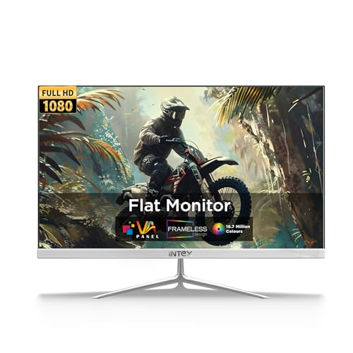 Intex 22 Inch Flat Gaming Monitor | Full HD 1080p | 120Hz Refresh Rate | VA Panel | Frameless Design | Built-in Speakers | HDMI & VGA | Gaming & Offic