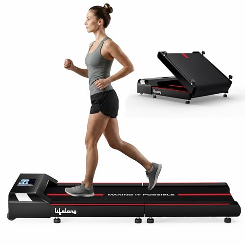 Lifelong Motorized 4.5 HP Foldable Walking Pad for Home | Treadmill for Home | 8 km/hr Speed | LED Display &amp; Remote Control | Slim Under-Desk Walk