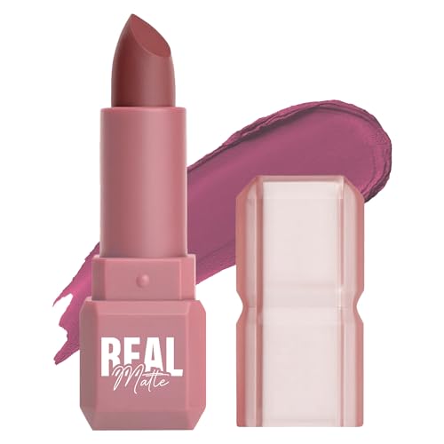 Real Matte Lipstick | Enriched With Rosehip Extract | Ultra Matte Finish & Long Lasting I Single Swipe, Lightweight & Comfortable - 8-ROSE QUARTZ
