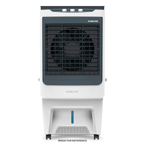 Cadlec StormAir 100L Desert Air Cooler, High Speed Fan with Powerful Air Throw, Inverter Compatible, Anti-Bacteria Honeycomb Pad, 3 Year Warranty | Wh