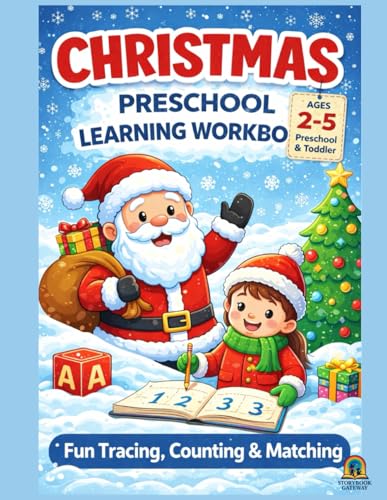 Christmas Preschool Learning Workbook cover