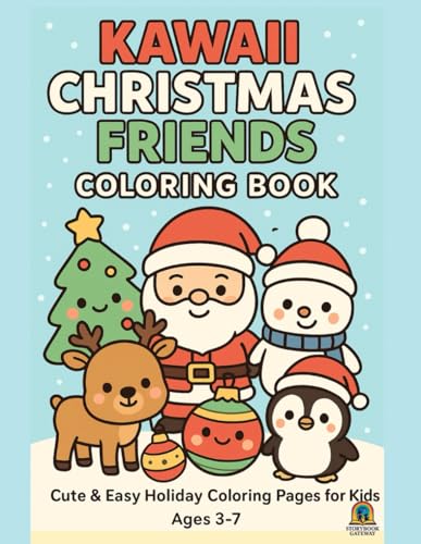Kawaii Christmas Friends Coloring Book cover