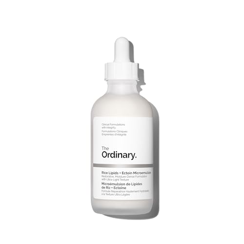 The Ordinary Rice Lipids + Ectoin Microemulsion Moisturizer for Dry Skin, Soothing Hydration, Barrier Repair, Reduced Redness, 4 Fl Oz