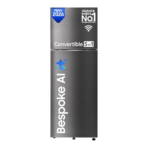 Samsung 467 L, 3 Star, Convertible 5-in-1, Digital Inverter, Frost Free Double Door Refrigerator (RT80H51C3KHL,2026 Model)