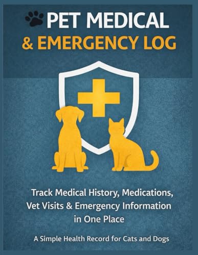Pet Medical and Emergency Log cover