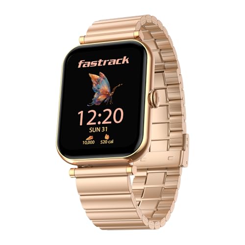 Fastrack Noir Charm Smart Watch for Women 1.65" inch AMOLED Display,Sleek Design,AI Watchface & AI Chat,Functional Crown,24/7 Health Suite,BT Calling,