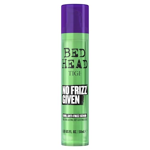 Bed Head by TIGI No Frizz Given Lightweight Curl Serum, Humidity Control & Instant Definition, Curly Hair Products, Dry Finisher with Shine & Bounce, Non-Greasy Formula, 50ml