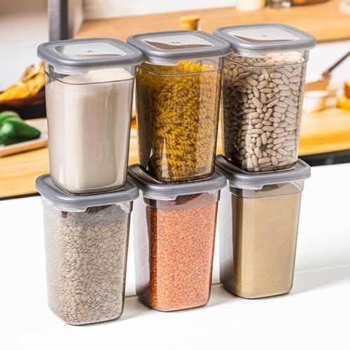 Airtight Kitchen Storage and containers Set | 1200 ML Transparent Food Storage Box for Pulses, Grains, Cereals, Snacks & Dry Fruits | Kitchen Accessor