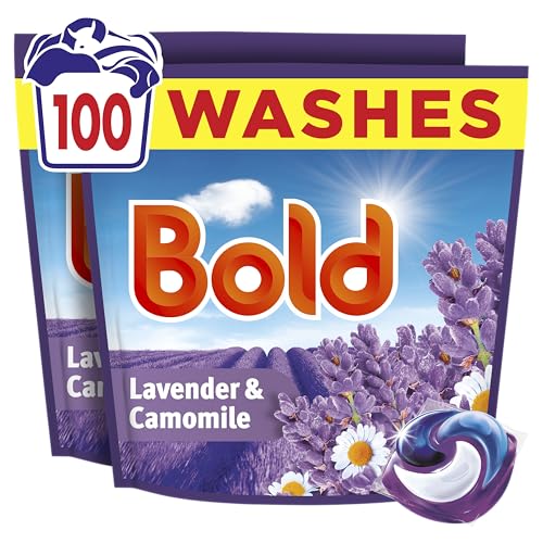 Bold Lavender and Camomile PODS® washing liquid laundry detergent capsules 100 washes, 100ct, outdoor freshness that lasts, with built-in Lenor softener