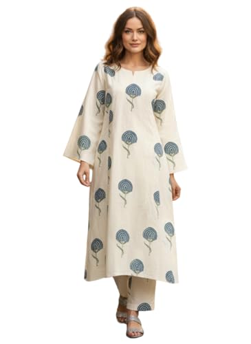Women’s Rayon Viscose Printed Straight Kurta with Pant Set | Ethnic Kurta Pant Set for Women | Comfortable Daily Office & Casual Wear