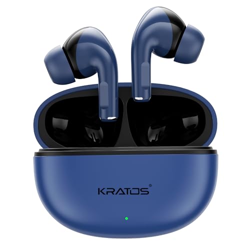 Kratos Pop Ear Buds Wireless with 60H Playtime, Noise Isolation & Clear Calls, Bluetooth Earbuds with Voice Assistant, Ear Buds with Bluetooth V 5.3 &