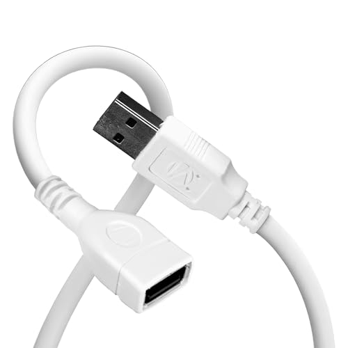 Zebronics USB Extension Cable, 1.5 Meter Length, 480Mbps Data Transfer, Full Copper Core, Nickel-Plated Connectors, Durable Build, For TV, Laptop, PC,