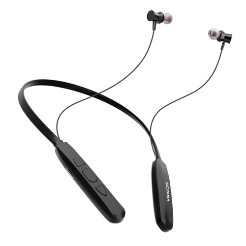 Kratos N1 Neckband Bluetooth Headphones with 30 Hours Playtime with 13mm Drivers, Rich Music Experience, Type C Fast Charging, Neckband Earphones with