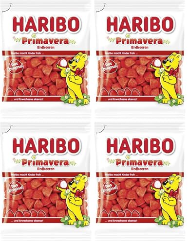 (-22%) Haribo Primavera, Erdbeeren, 175 g (Packung mit 4)