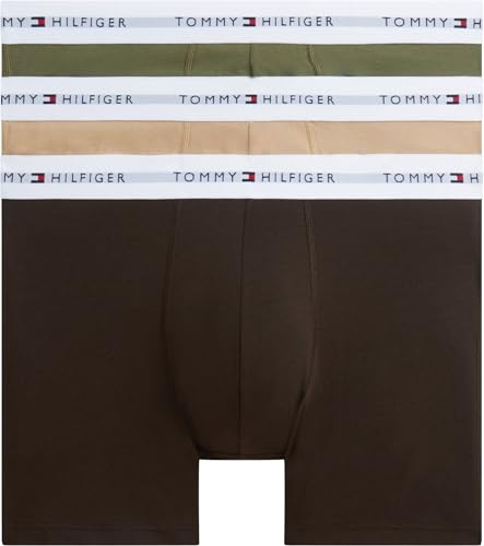🔥 SELTEN SO GÜNSTIG (-42%) Tommy Hilfiger Men 3P Boxer Brief UM0UM03892 Boxer Brief, Multi (Utility Olive/Dark Coffee/Desert), XXL