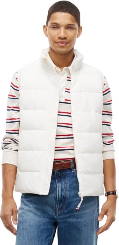 (-36%) Tommy Hilfiger Herren Markenweste MW0MW45275 Weste Elfenbein Seide S