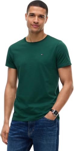 (-53%) Tommy Jeans TJM Original Herren-T-Shirt, schmale Passform, kurzärmelig, Grün (Samtgrün), S