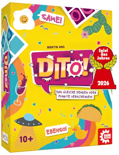 🔥 STARKER PREIS (-28%) Game Factory 646031 Dito, das wortwitzige Partyspiel für 3 bis 7 Spieler