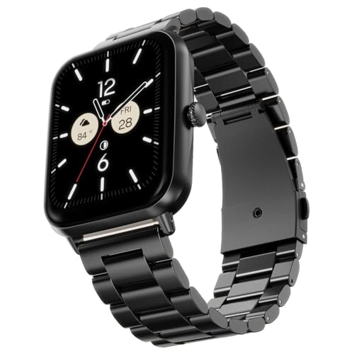 Fire-Boltt Ninja Blaze Smart Watch, Stainless Steel Strap & Steel Body, 1.83” Display Bluetooth Calling Built-in Mic & Speaker, 120+ Sports Modes, Sma