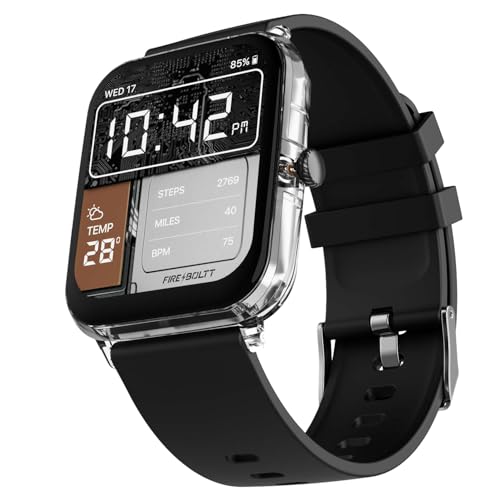Fire-Boltt Ninja Phantom Smart Watch 1.83” Display, Transparent Clear Body Design, Bluetooth Calling, 120+ Sports Modes, Voice Assistant, AI Outfit Wa