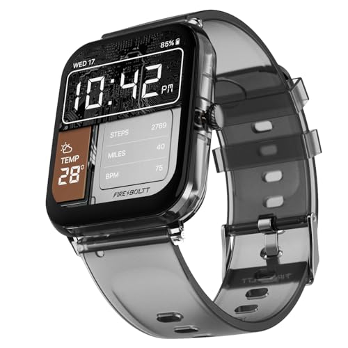 Fire-Boltt Ninja Phantom Smart Watch 1.83” Display, Transparent Clear Body Design, Bluetooth Calling, 120+ Sports Modes, Voice Assistant, AI Outfit Wa
