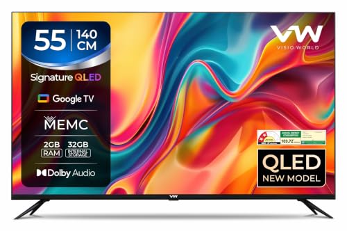 VW Visio World 140 cm / 55 in (55 इंच) स्मार्टचॉइस प्रो सीरीज 4K अल्ट्रा एचडी स्मार्ट QLED Google TV VW55GQ2