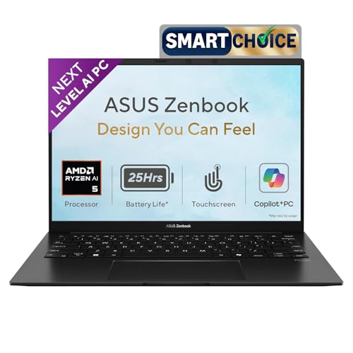 Zenbook 14 (2026), AMD Ryzen AI 5 430, AMD Radeon iGPU, 16GB RAM, 1TB SSD, FHD+, 14", (35.5 cm), Windows 11, M365 Basic(1 Year)* Office 2024, Jade Bla