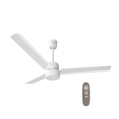 REO By Havells UNNOVATE BLDC 1200MM 5 Star Rated Ceiling Fan| Air Flow: 220 CMM| Speed: 350 RPM|Watt: 33W| Reverse Rotation Mode| Timer Setting| 2 Yr 