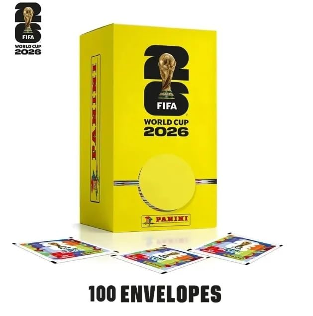 700 Figurinhas Panini da Copa do Mundo 2026 - 100 Envelopes com 7 Figurinhas Display