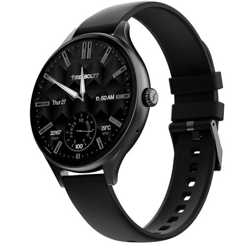 Fire-Boltt Phoenix Air Smart Watch 1.26” Round Display, Rotating Button, Wireless Charging, Ultra Lightweight Metal Body, Bluetooth Calling, Smartwatc