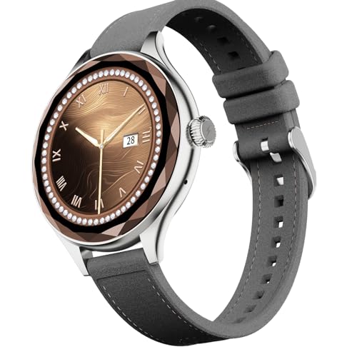Fire-Boltt Phoenix Aura Women Smart Watch with 1.26” Diamond-Cut HD Display, Rotating Crown, Wireless Charging, Bluetooth Calling, Voice Assistant, 12