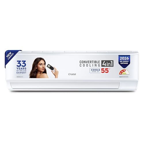 Cruise 2 Ton 3 Star, New star rated,Inverter Split AC with 7-Stage Air Filtration (Copper, Convertible 4-in-1, Fast Cooling at 52 °C, PM 2.5 Filter, A