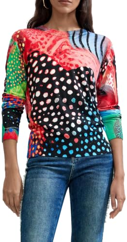 🔥 STARKER PREIS (-34%) Desigual JERS_Eyes Damen-Sweatshirt, Schwarz, 38