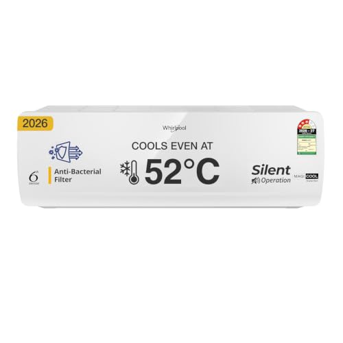 Whirlpool 1.0 Ton 3 Star, New star rated, Magicool Inverter Split AC (MAGICOOL 10T 3S INV CNV S6K1PP0, Copper, Convertible 4-in-1 Cooling Mode, HD Fil