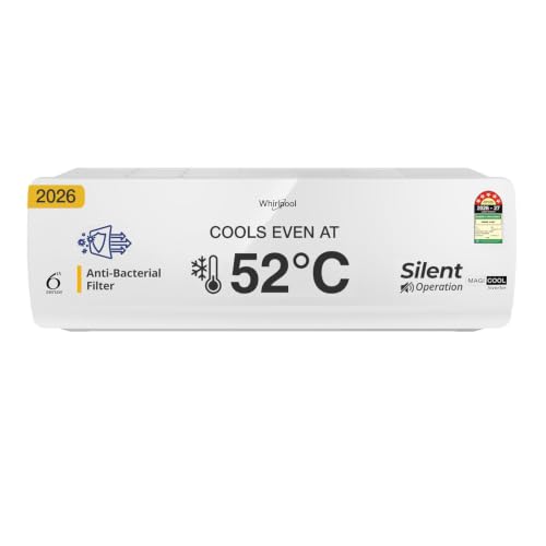 Whirlpool 1.5 Ton 5 Star, New star rated, Magicool Inverter Split AC (MAGICOOL 15T 5S INV CNV S6K3PP0, Copper, Convertible 4-in-1 Cooling Mode, HD Fil