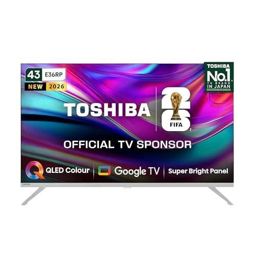 TOSHIBA 108 cm (43 inches) E36RP Series Full HD Smart QLED Google TV 43E36RP