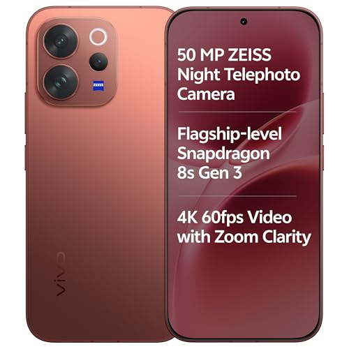 vivo V70 Elite 5G (Passion Red, 12GB RAM, 256GB Storage) with No Cost EMI/Additional Exchange Offers