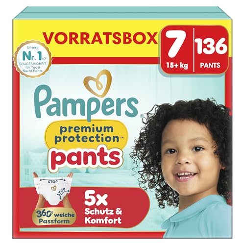 (-20%) Pampers Premium Protection Pants Gr.7 Extra Large 15+kg Vorratsbox - 136 Stück