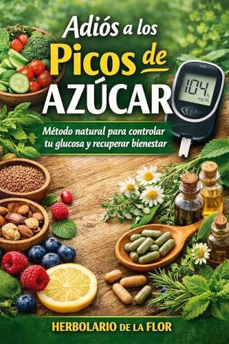 Portada de Adiós a los Picos de Azúcar: Alimentación, hábitos y fitoterapia prudente para mejorar tus cifras en 30 días eBook : de la Flor, Herbolario