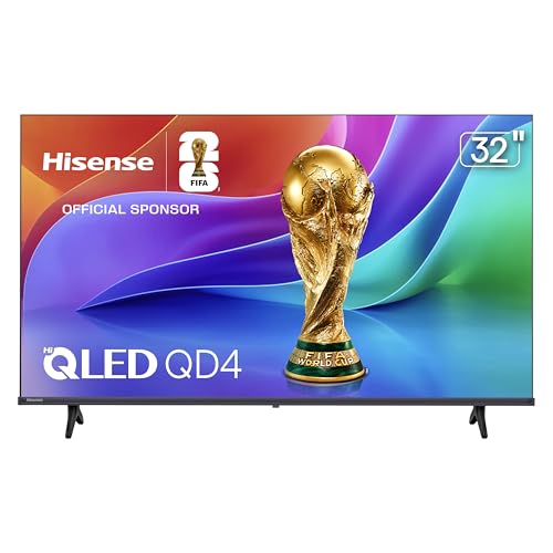 Hisense 32-Inch Class QD4 Series Hi-QLED HD Smart VIDAA TV (32QD4SV, 2026 Model) – Hi-QLED Color, DTS Virtual:X Sound, VIDAA Smart OS, Alexa Built-in, AirPlay & HomeKit